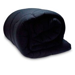 Edredom King Malha Soft Liso Preto/09