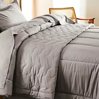 imagem de Edredom Queen 200 Fios Tom Titânio - Karsten