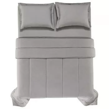 imagem de Edredom Queen 200 Fios Tom Titânio - Karsten