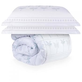 Edredom Queen com Fronhas 200 Fios Dabu Estampado