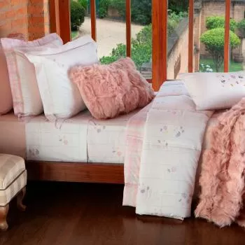 imagem de Edredom Queen com Fronhas 200 Fios Tea Time - Naturalle Fashion