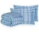imagem do produto Edredom Queen com Fronhas 200 Fios Xadrez London - Naturalle Fashion