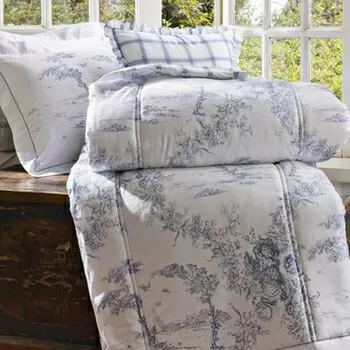 imagem de Edredom Queen com Fronhas 300 Fios Jardim de Toile - Naturalle Fashion