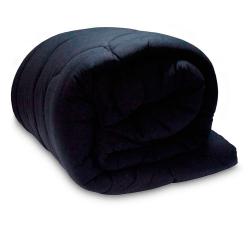 Edredom Queen Malha Soft Liso Preto/09