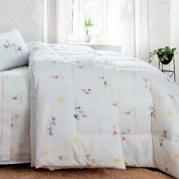 imagem de Edredom Solteiro com Fronha 200 Fios Riviera Francesa - Naturalle Fashion