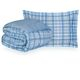 imagem do produto Edredom Solteiro King com Fronha 200 Fios Xadrez London - Naturalle Fashion