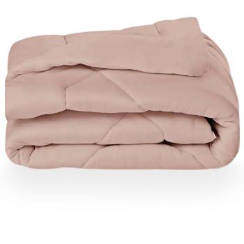Edredom Solteiro Malha Colors Rosé