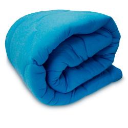 Edredom Solteiro Malha Soft Liso Azul Jeans/18