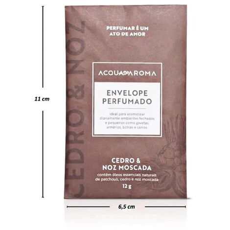 imagem do produto Envelope Perfumado Dia a Dia Cedro e Noz Moscada 12g - Acquaroma