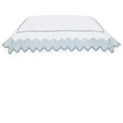 Fronha 50x70cm 300 Fios Turmalina Branca/Verde