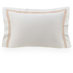 Fronha 50x70cm 300 Fios Vercelli Branca/Rosé