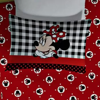 imagem de Fronha 50x70cm Malha Disney Minnie Lace Avulsa - Catran