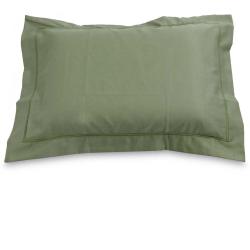 Fronha 50x90cm 220 Fios Festone Reto Lisa Verde Fog