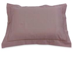 Fronha 50x90cm 220 Fios Festone Reto Lisa Rose Antique
