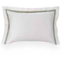 Fronha 50x90cm 300 Fios Vercelli Branca/Pistacchio