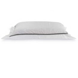 Fronha 50x90cm 700 Fios Treviso Branco/Cinza
