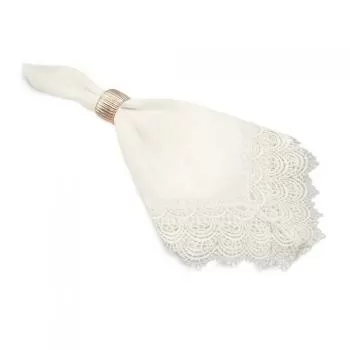 imagem de Guardanapo Avulso Poli Linho Renda Guipir 1324 - Rafimex