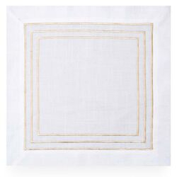 Guardanapo Avulso Quadrado 45x45cm 4526 Branco/Dourado