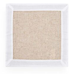 Guardanapo Avulso Quadrado 45x45cm 4561 Bege/Branco