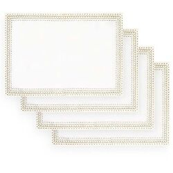 Jogo Americano Retangular 1800 4 peças Branco