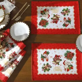 imagem de Jogo Americano Retangular Athenas Natal 111 2 peas - Dohler