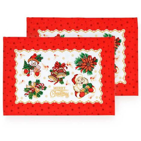 imagem do produto Jogo Americano Retangular Athenas Natal 111 2 peas - Dohler