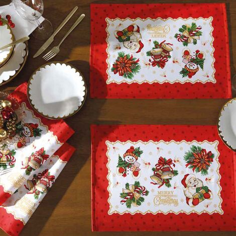 imagem do produto Jogo Americano Retangular Athenas Natal 111 2 peas - Dohler