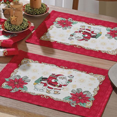 imagem do produto Jogo Americano Retangular Athenas Natal 119 2 peas - Dohler