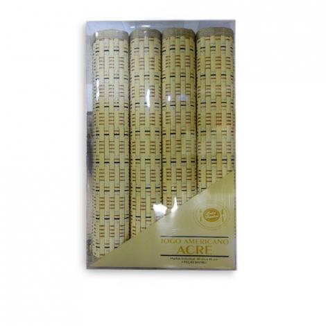 imagem do produto Jogo Americano Retangular Bamboo Acre 4 peas - Niazitex