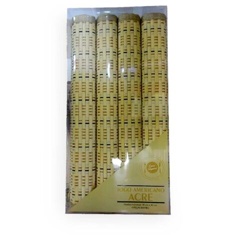 imagem do produto Jogo Americano Retangular Bamboo Acre 4 peças - Niazitex