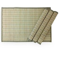Jogo Americano Retangular Bamboo Acre 4 peças Marfim
