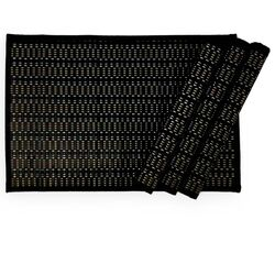 Jogo Americano Retangular Bamboo Acre 4 peças Preto