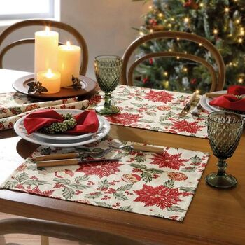 imagem de Jogo Americano Retangular Celebra Natal 106 2 peas - Dohler