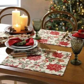 imagem de Jogo Americano Retangular Celebra Natal 106 2 peas - Dohler