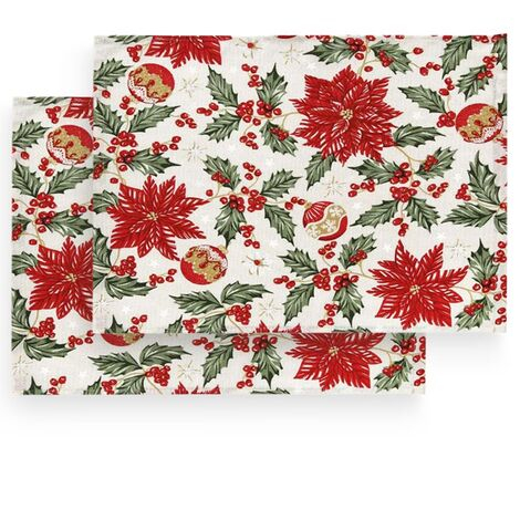 imagem do produto Jogo Americano Retangular Celebra Natal 106 2 peas - Dohler