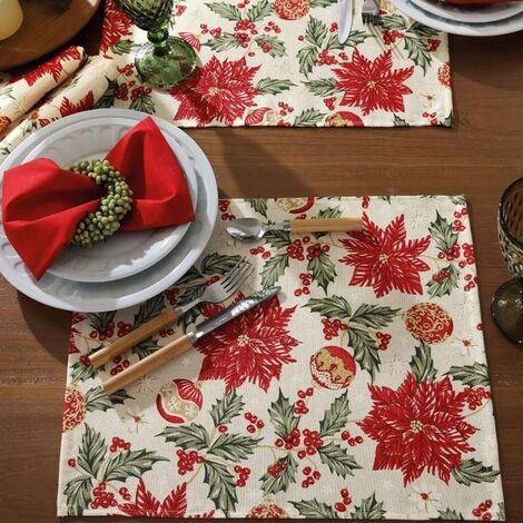 imagem do produto Jogo Americano Retangular Celebra Natal 106 2 peas - Dohler