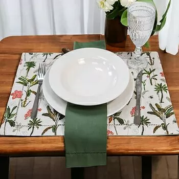 imagem de Jogo Americano Retangular Glamour Palms 2 peças - Catran