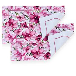 Jogo Americano Retangular Ponto Cheio Fiori 2 peças Estampado