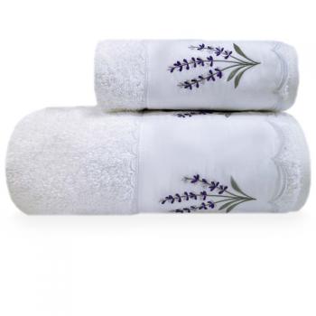 Jogo de Banho Gigante Lavanda 2 peças Branco/Lilás
