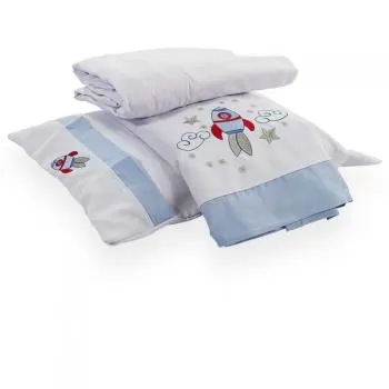 imagem de Jogo de Berço Bordado Foguete - Catran