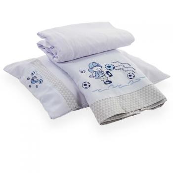 imagem de Jogo de Ber�o Bordado Menino Bola - Catran