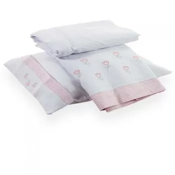 imagem de Jogo de Berço Bordado Tulipa - Catran