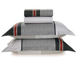 Jogo de Cama Casal 180 Fios Augusto Cinza