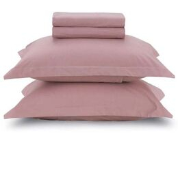 Jogo de Cama Casal 180 Fios Liss Rosa
