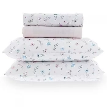 imagem de Jogo de Cama Casal 180 Fios Mariposy - Kacyumara
