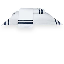 Jogo de Cama Casal 200 Fios Davos Branco/Marinho