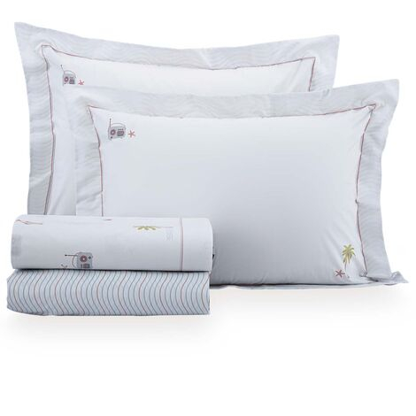 imagem do produto Jogo de Cama Casal 200 Fios Mergulho no Mar - Naturalle Fashion