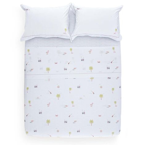 imagem do produto Jogo de Cama Casal 200 Fios Mergulho no Mar - Naturalle Fashion