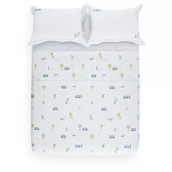 imagem de Jogo de Cama Casal 200 Fios Ondas do Surf - Naturalle Fashion