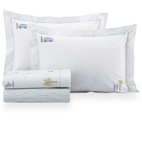 imagem do produto Jogo de Cama Casal 200 Fios Ondas do Surf - Naturalle Fashion